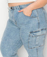 Jeans cargo de mezclilla