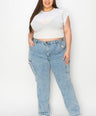 Jeans cargo de mezclilla