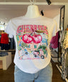 Camiseta Estampada Con Pedreria