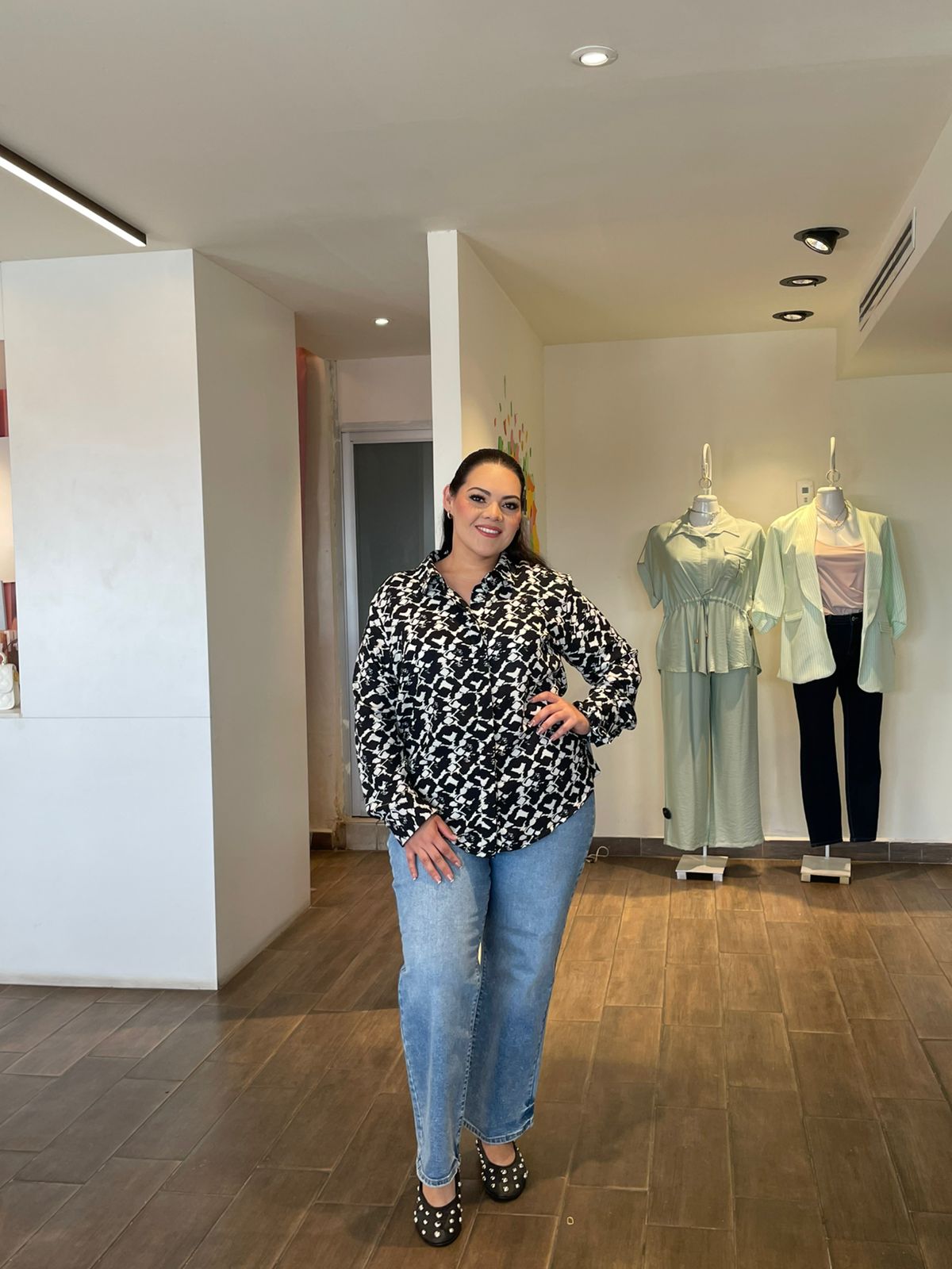 Blusa Camisera Estampada