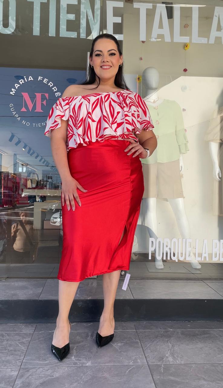 Falda En Satin Lisa