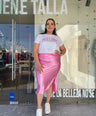 Falda En Satin Lisa