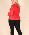 Blusa De Encaje Manga Larga