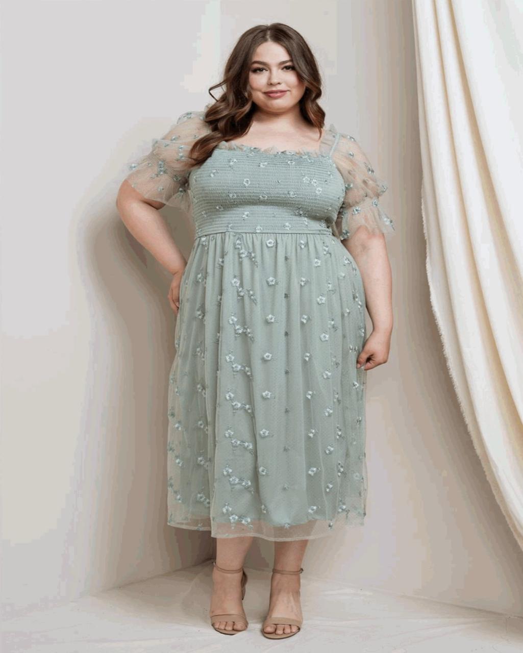 Vestido Midi Encaje