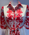 Vestido Estampado Cinto Manga Corta