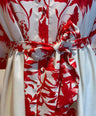 Vestido Estampado Cinto Manga Corta