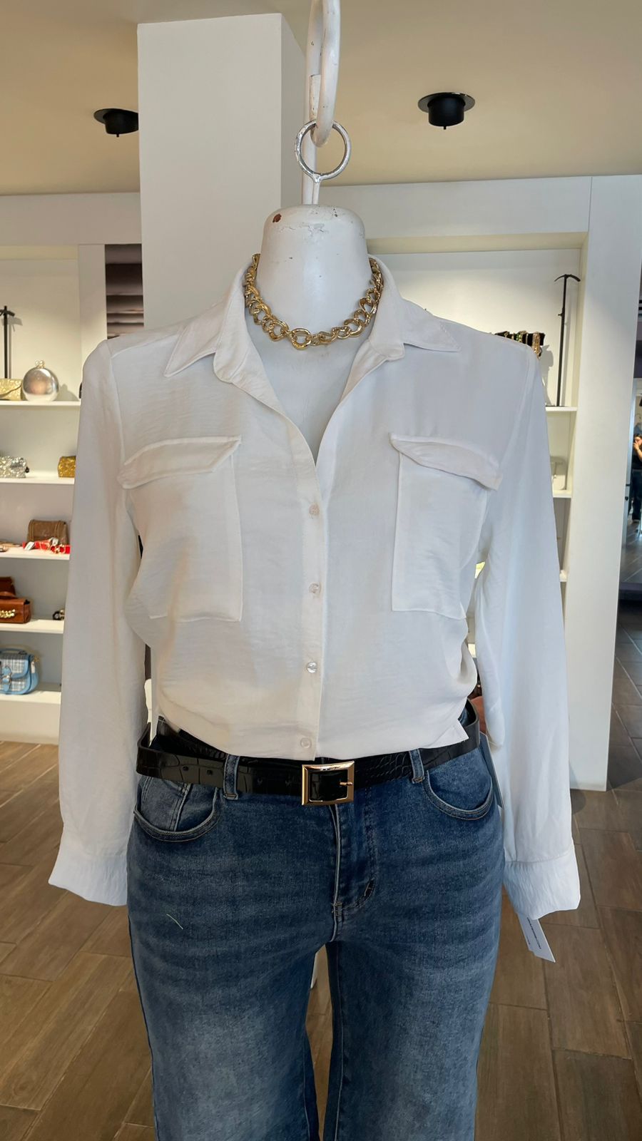 Blusa camisera manga larga