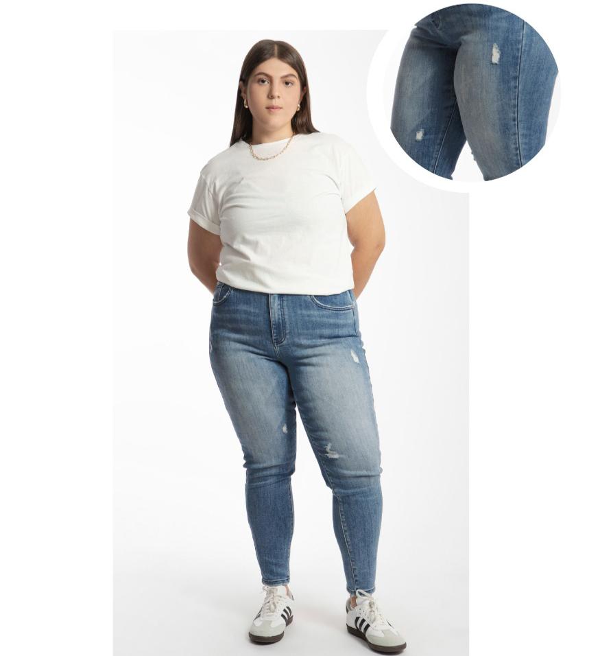 Jeans Skinny Deslavado