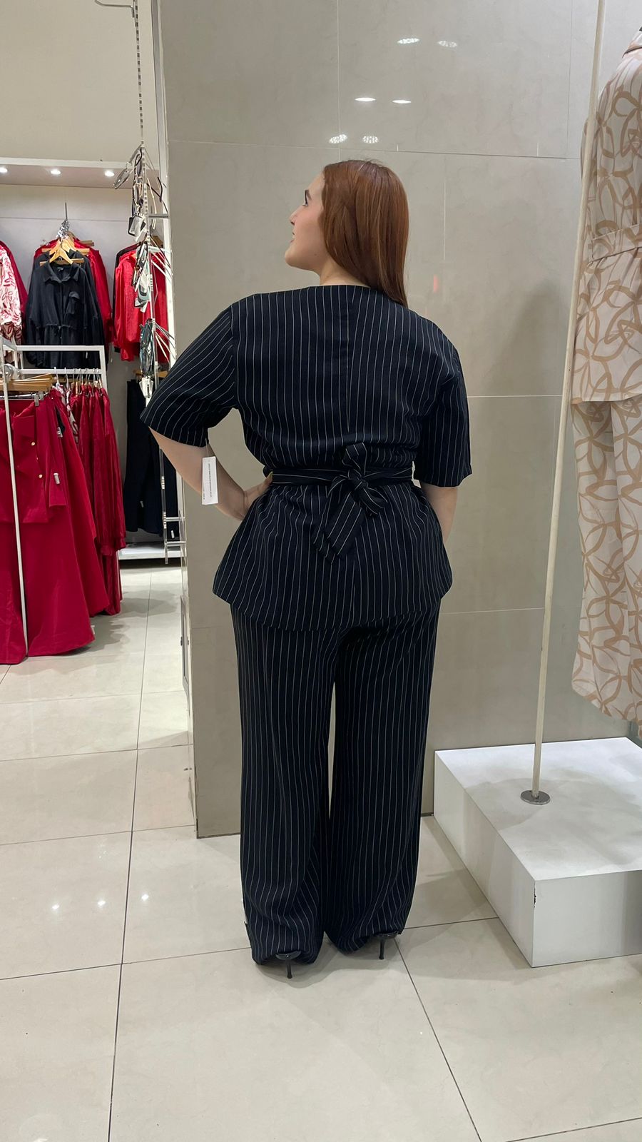 SET BLUSA Y PANTALON ESTAMPADO LINEAS