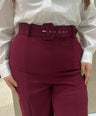 Pantalon vestir recto con cinto
