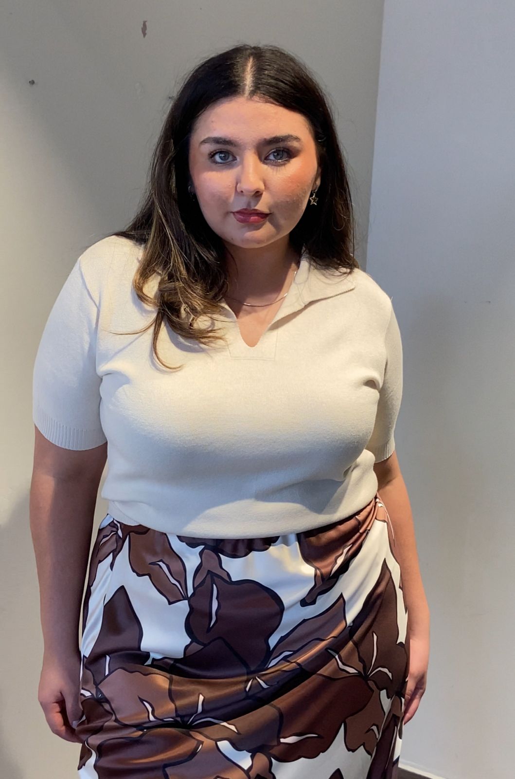 Blusa Tejida Con Cuello