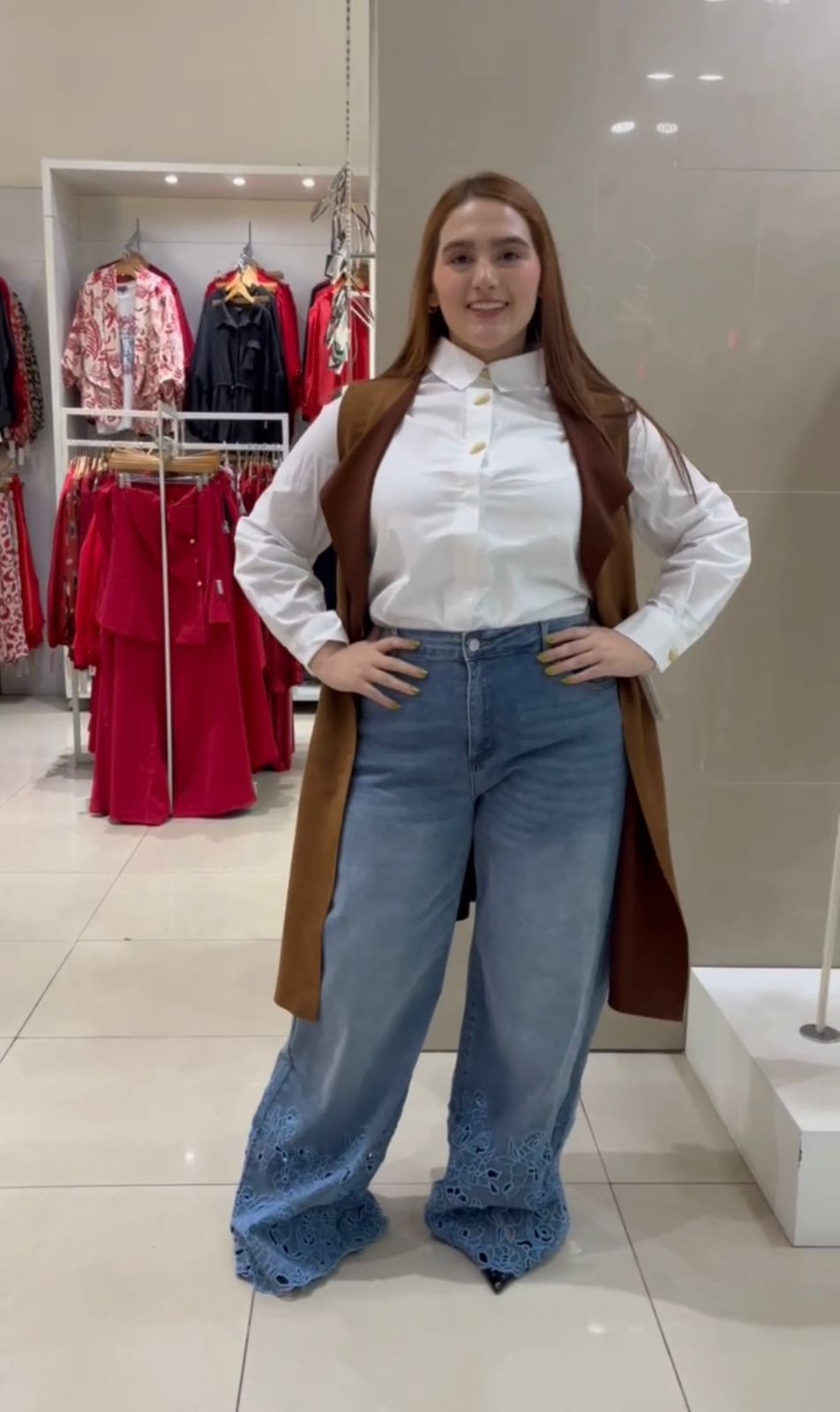 Chaleco Largo Con Laso