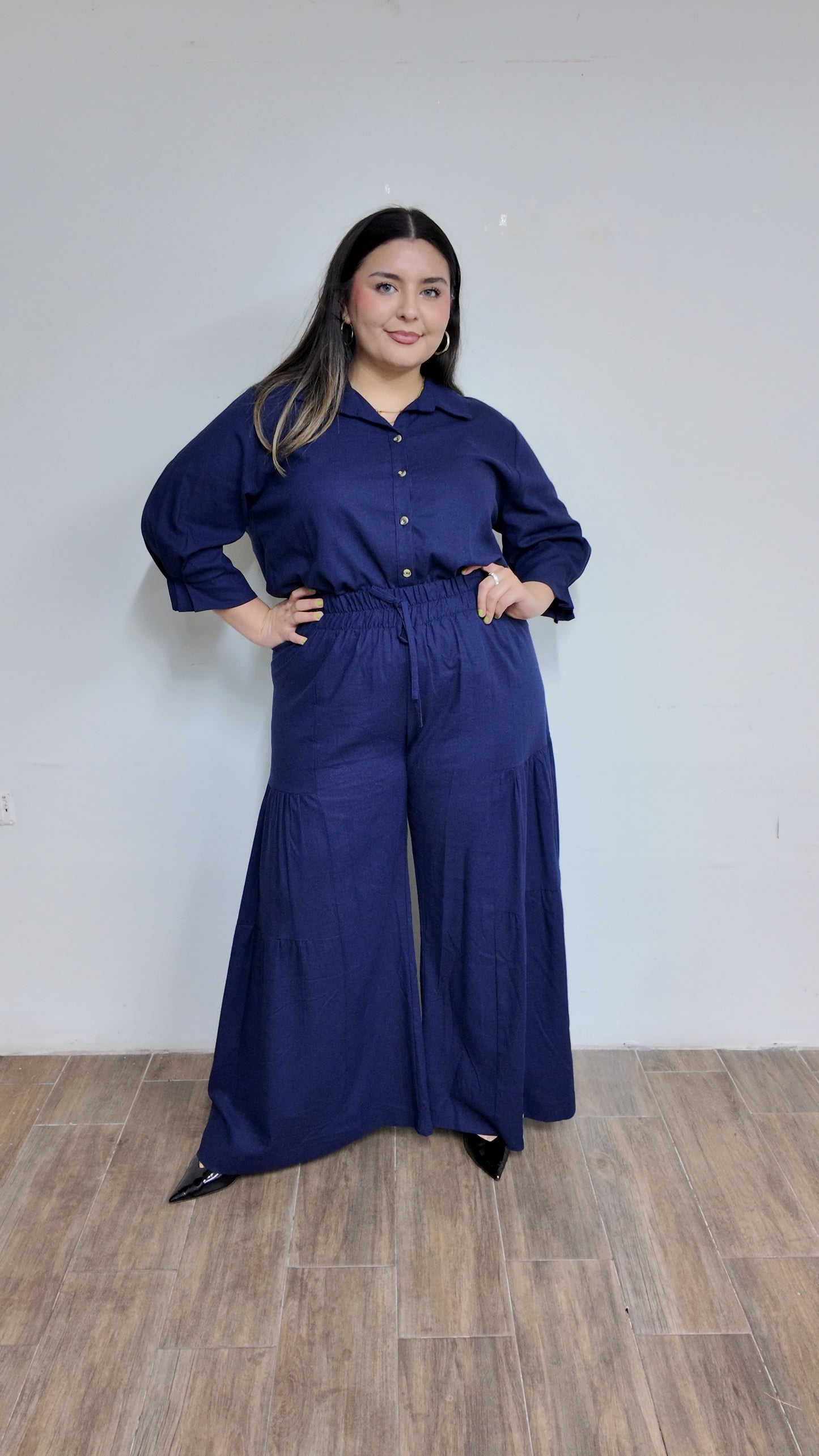 Set De Pantalón De Pierna Ancho
