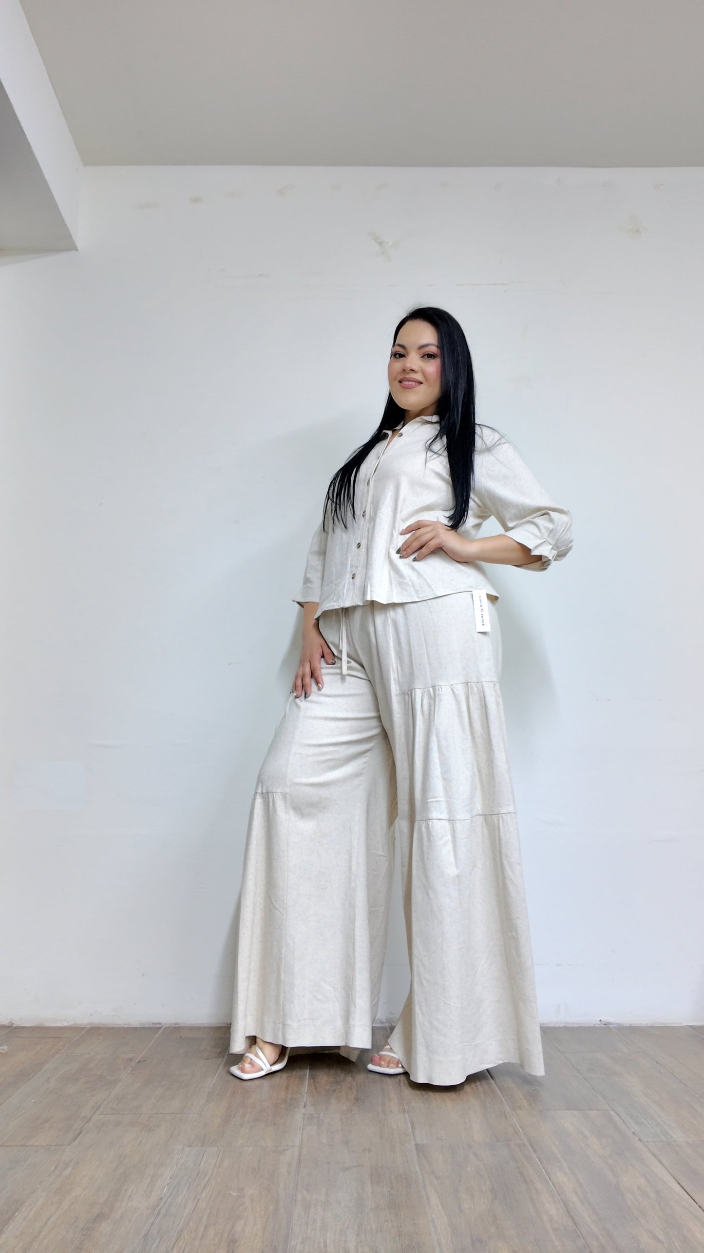 Set De Pantalón De Pierna Ancho