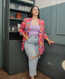 BLAZER ESTAMPADO DE LINO