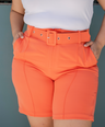 Biker short de vestir con cinto