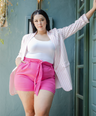 Biker short moda con lazo