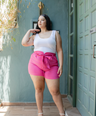 Biker short moda con lazo