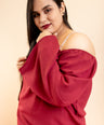 Blusa fiesta tirante de pedreria