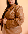 Blazer efecto piel