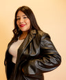 Blazer efecto piel