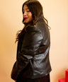 Blazer efecto piel