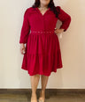 Vestido midi con cinto
