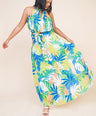 MAXI Vestido con estampado tropical