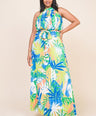 MAXI Vestido con estampado tropical