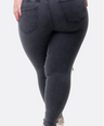 SKINNY jeans GRIS CON ROTURA