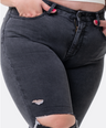 SKINNY jeans GRIS CON ROTURA
