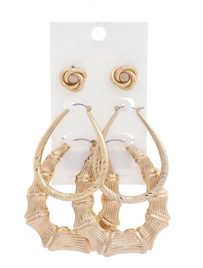 Pack de 3 aretes