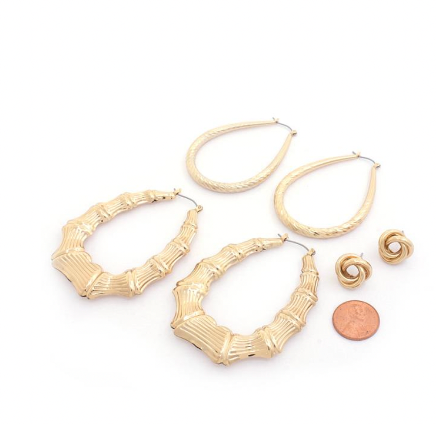 Pack de 3 aretes