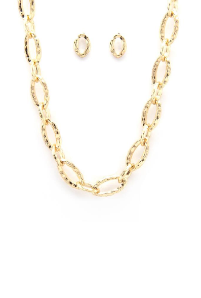Collar de cadena con aretes