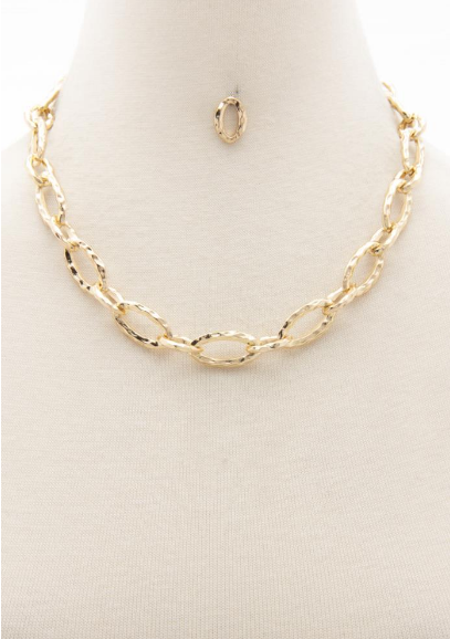 Collar de cadena con aretes