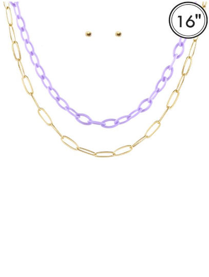 Collar layering de 2 cadenas
