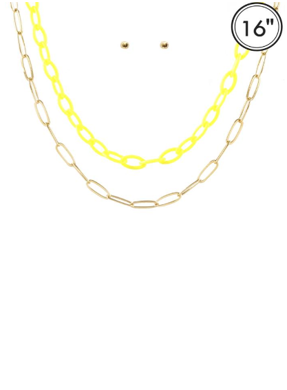 Collar layering de 2 cadenas