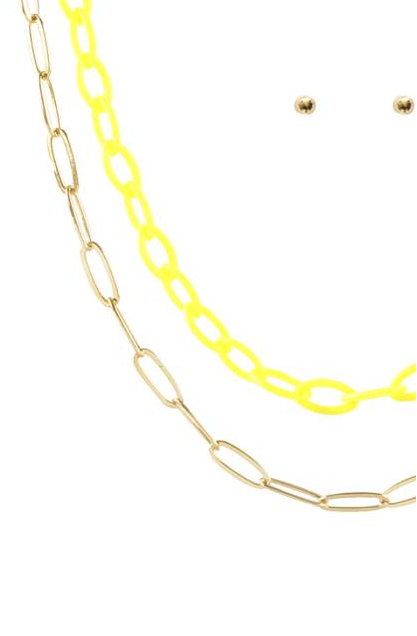 Collar layering de 2 cadenas