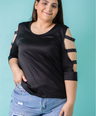 Blusa satinada con pedrería