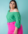 Blusa moda manga 3/4