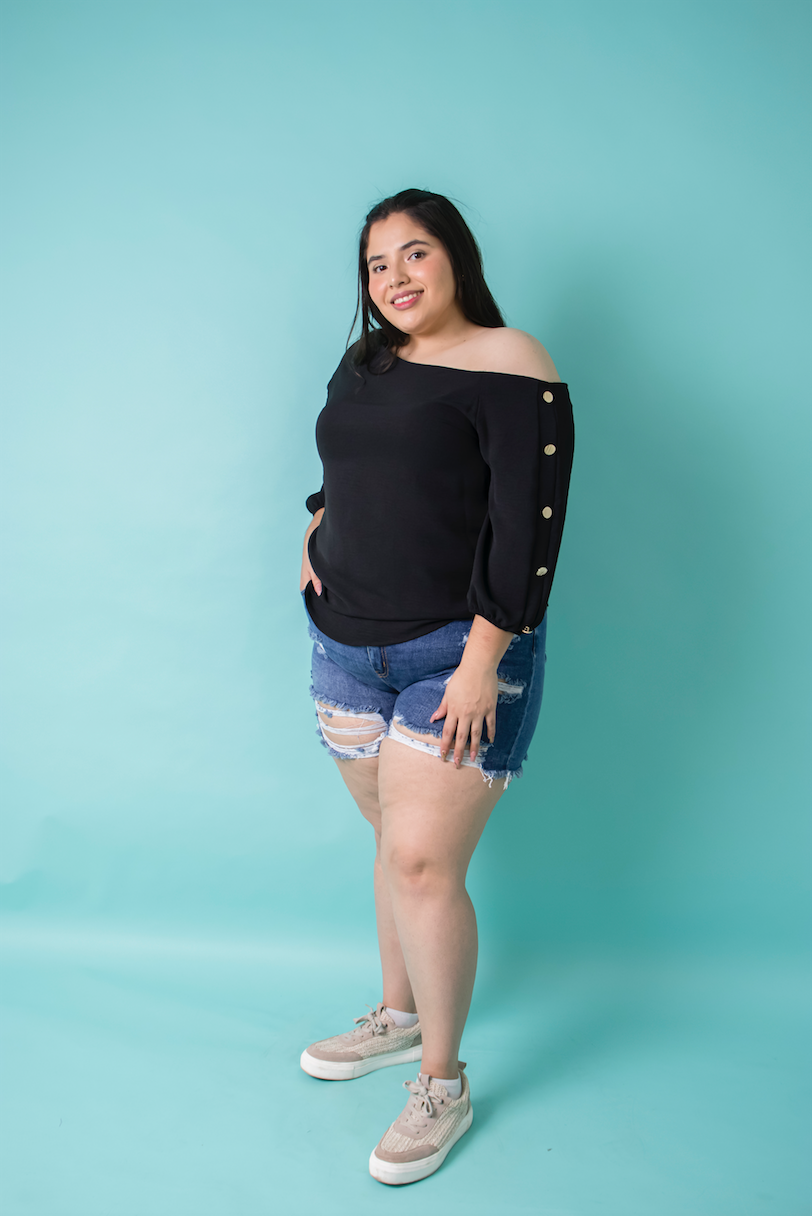 Blusa moda manga 3/4