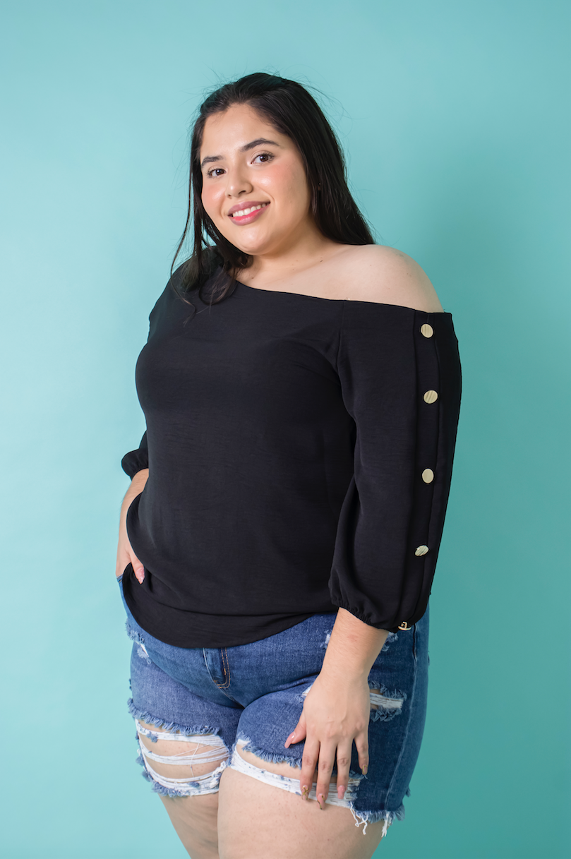 Blusa moda manga 3/4