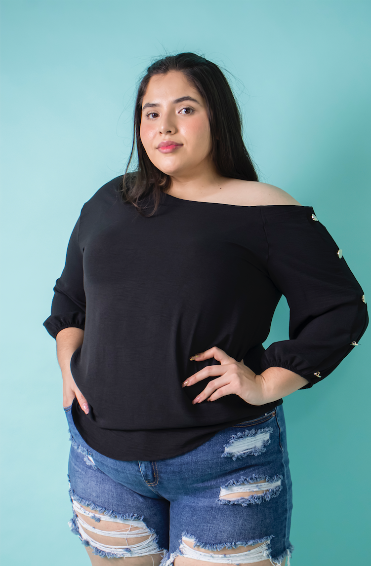 Blusa moda manga 3/4