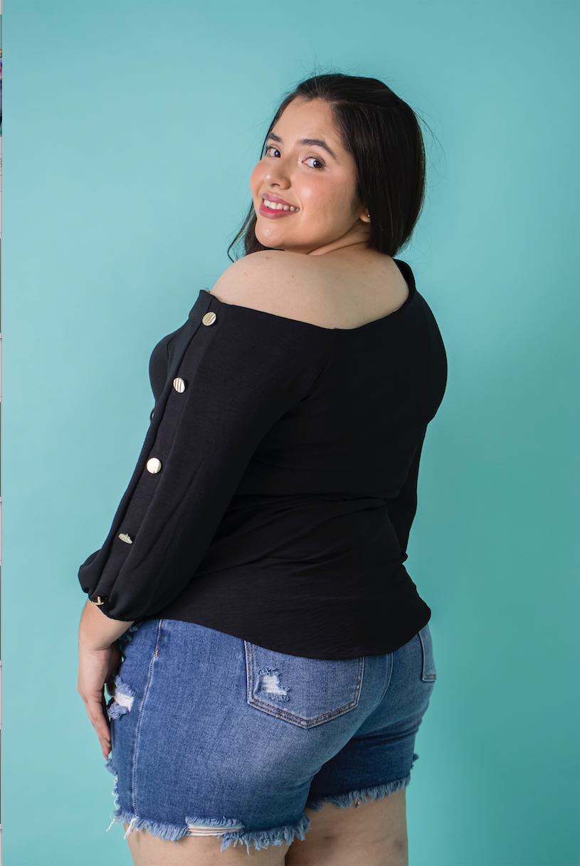 Blusa moda manga 3/4