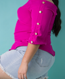 Blusa moda manga 3/4