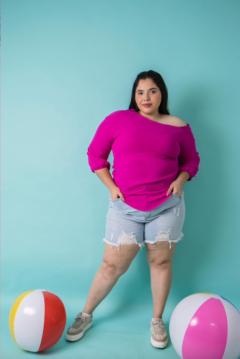 Blusa moda manga 3/4