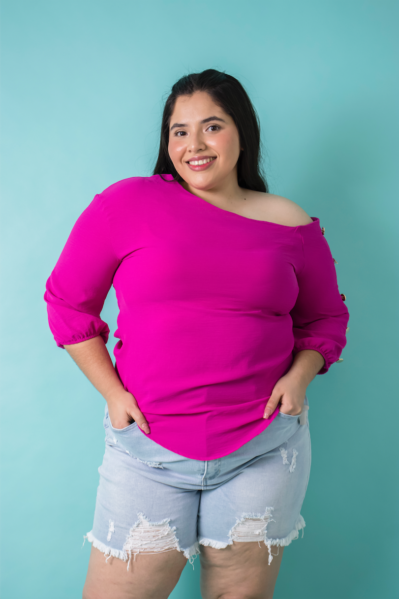 Blusa moda manga 3/4