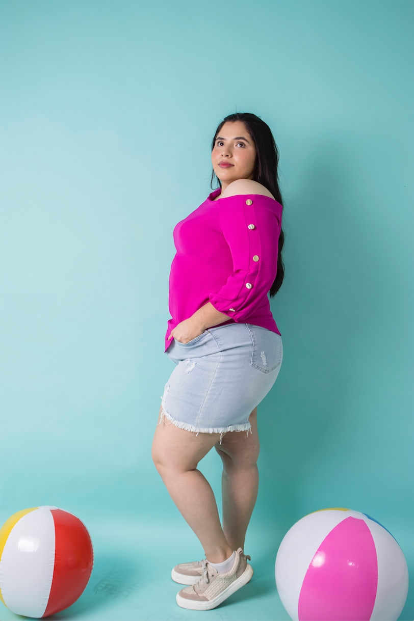 Blusa moda manga 3/4