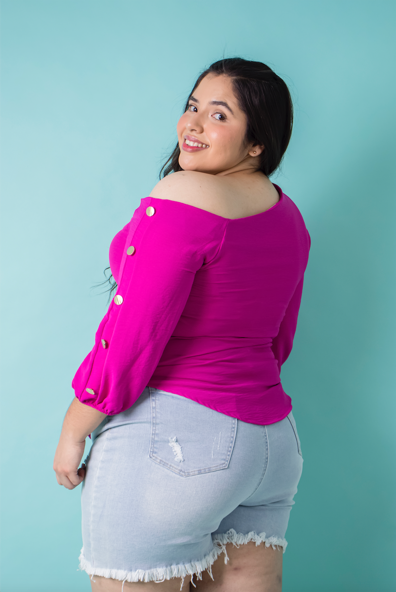 Blusa moda manga 3/4