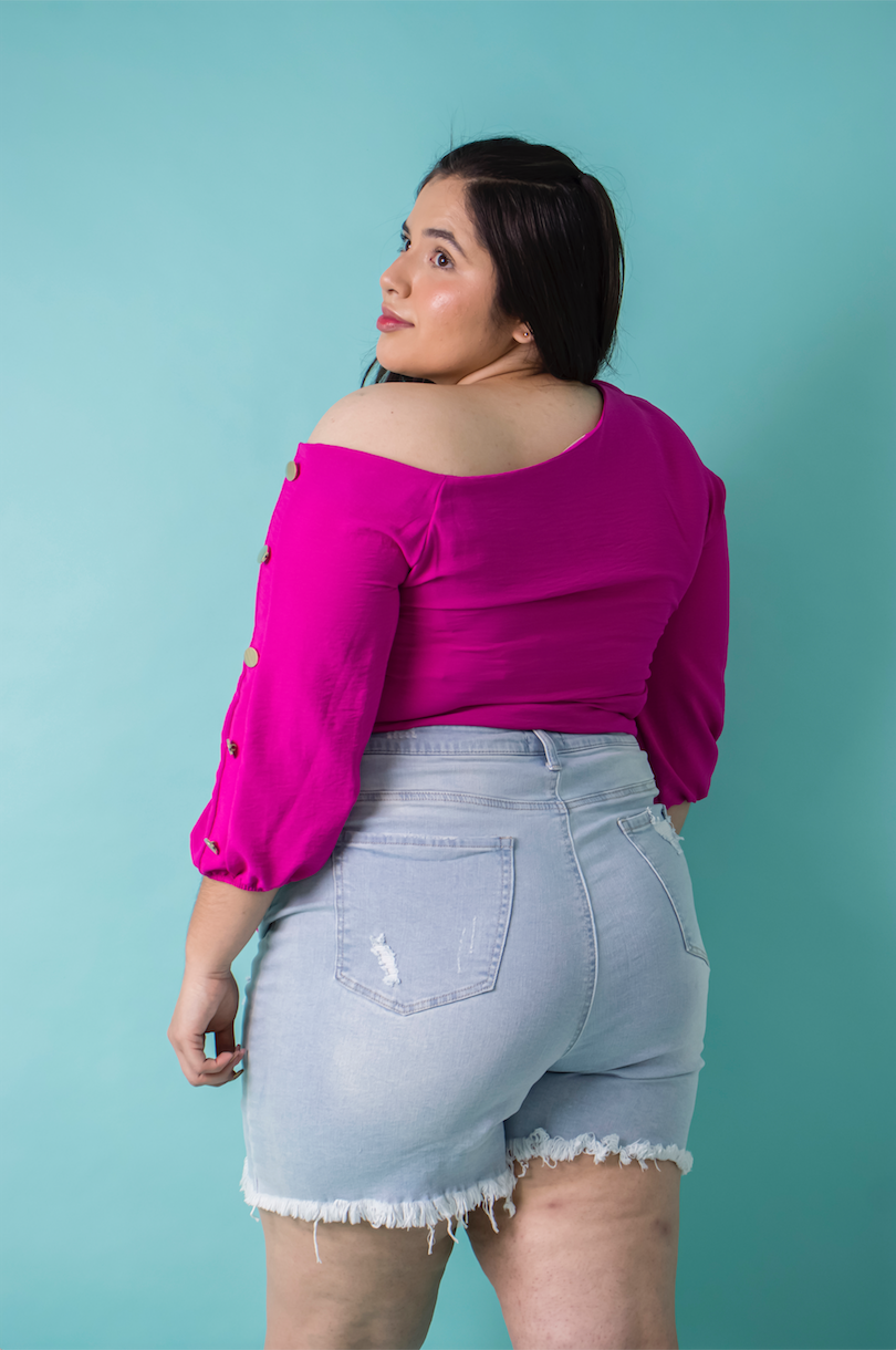 Blusa moda manga 3/4